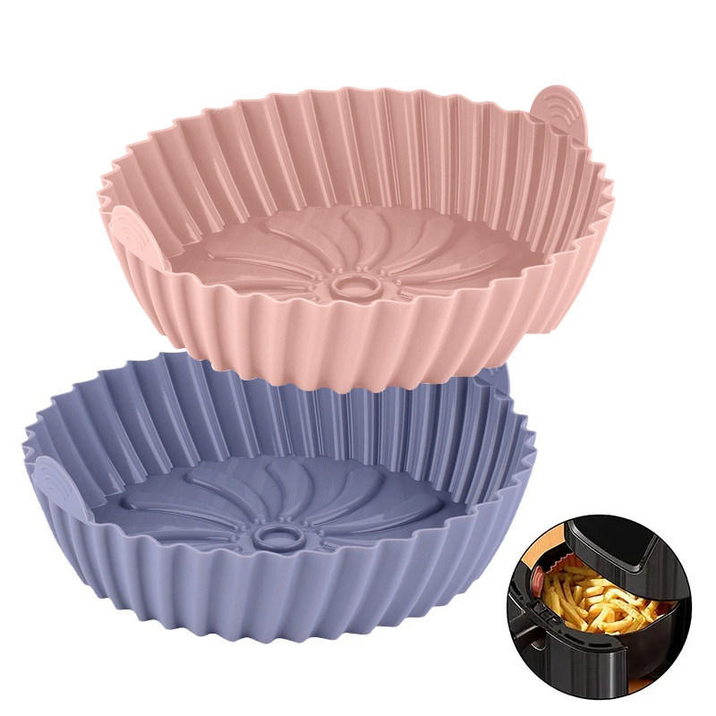 110G Silicone Air Fryer Pot Bake Dish Foldable Baking Pan Tools Pastry Tools Silicone Air Fryer Liners For Kitchen With Tray